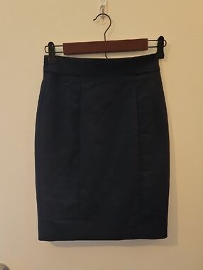 H&M Navy Pencil Skirt - Women's Tailored Silhouette